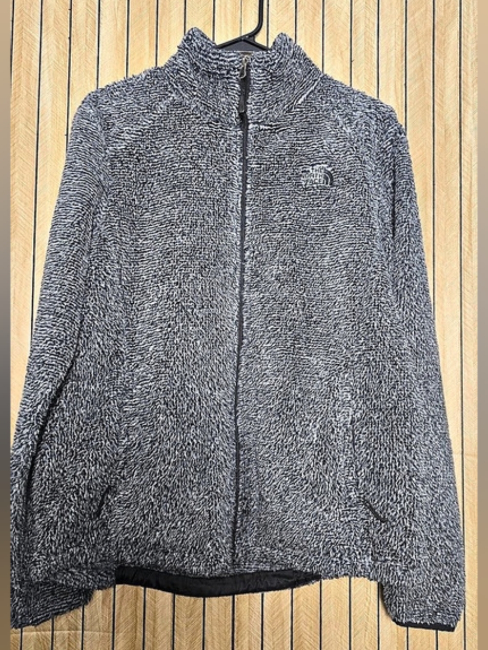 The North Face Furry Fleece Full-Zip Jacket Gray & Black Large